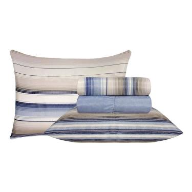 Imagem de Jogo de Cama Duplo Casal 4 Peças 140 Fios 250x220cm Augusto Realce Premium - Sultan
