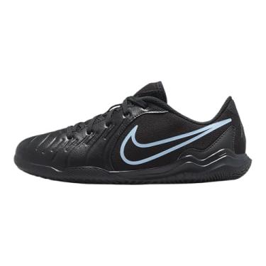 Imagem de Nike Tênis de futebol Jr. Tiempo Legend 10 Club pequeno/grande infantil de cano baixo (preto/preto), Preto/preto, 18