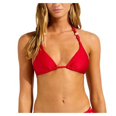 Imagem de Seafolly Top de biquíni feminino, Palermo Cosmo Vermelho, 42