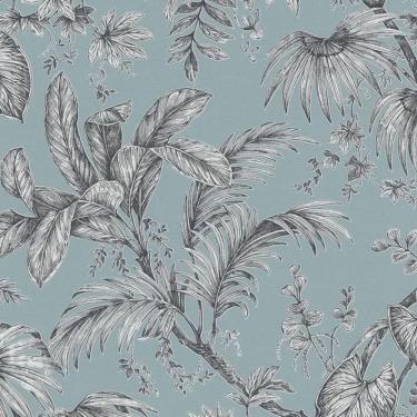 Imagem de Papel De Parede Jackie Folhagem Azul 6818-40