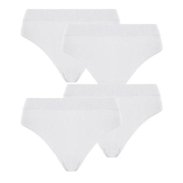 Imagem de Kit 4 Calcinha Lupo Básica Adulto Clássica Poliamida 40300, Branco, P