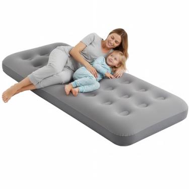 Imagem de LiliGloris Colchão de ar individual ultraconfortável com parte superior flocada - PVC resistente, portátil e enchimento rápido para casa, acampamento e convidados (excluindo ferramentas de inflação