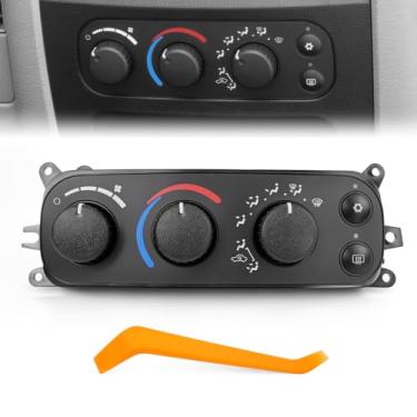Imagem de Turvysen Módulo de Controle HVAC Aquecedor A/C Painel de Controle Climático Compatível com Dodge Dakota 2002-2005 1500 2500 3500, Dodge Dakota 2001-2004, Interruptor de Controle de Ar Condicionado