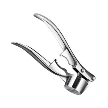 Imagem de Espremedor e picador de alho profissional, triturador de cozinha de aço inoxidável com espremedor de descascador, prensador manual resistente, design fácil de limpar
