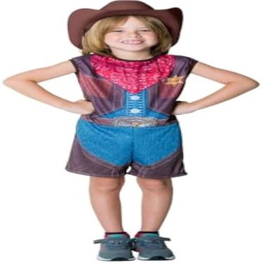 Imagem de Fantasia de cowboy infantil completa para crianca usar, e gigante, alegre
