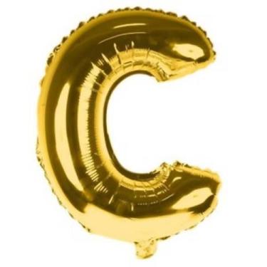 Imagem de Balao metalizado 40cm dourado letra c - PB Festas