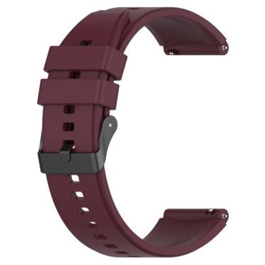 Imagem de XLCZMYL Pulseira de silicone de 22 mm para relógio Xiaomi Mi Smartwatch para Xiaomi S1/color2 Sport, pulseira de silicone, vermelho vinho, para Xiaomi color2