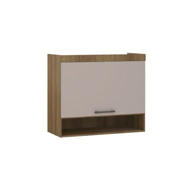 Imagem de Armário Aéreo Maleiro Modulado 97cm 1 Porta Basculante Paris Luciane Móveis Avelã Pf Com Cinammon Pf