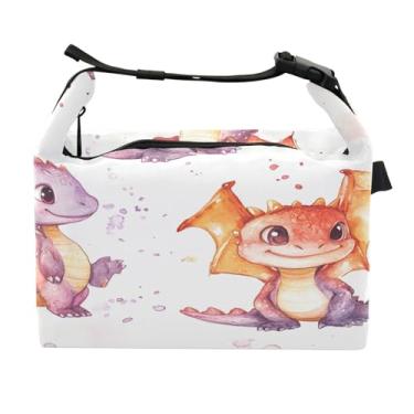 Imagem de STAYTOP Lancheira fofa Dragons com fivela de alça, lancheira isolada para meninos e meninas, lancheira térmica para trabalho escolar