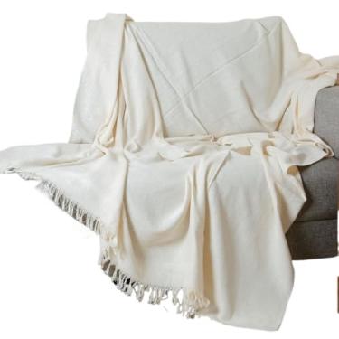 Imagem de Kit 2x Manta Pra Sofá Gigantes Tipo Capa 100% Algodão Grande 2,40 x 1,80 Proteção Decoração(2x Branca Cru)