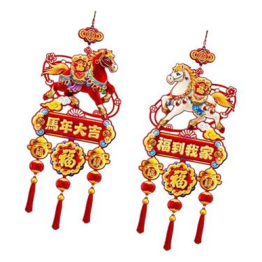 Imagem de Fenteer Conjunto de 2 enfeites decorativos para o Ano Lunar Chinês, leves e criativos, ideais para pendurar em festas e festivais.