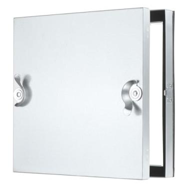 Imagem de PATIKIL Painel de acesso de aço galvanizado, porta de acesso de duto HVAC isolada de 30 x 30 cm com 2 fechaduras, porta articulada e junta de borracha para encanamento, capa de cabo de caixa elétrica