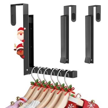 Imagem de Gancho para secar sobre a porta, 【Pacote com 2】Cabide dobrável para quarto, banheiro, 6 bosques Druable para pendurar na porta para toalha, casaco, suéter, chapéu, compacto para armazenamento, viagem