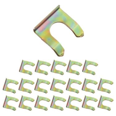 Imagem de 20 peças de clipes de linha de freio com concentração de força de fixação de 360° - Clipes de mangueira de freio em forma de U de metal clipe de cabo de freio de retentor de linha de freio adequado