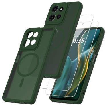 Imagem de Capa T-Mobile REVVL 6, com protetor de tela de vidro temperado, tecnologia de proteção resistente, suporte integrado, capa protetora resistente à prova de choque (azul)