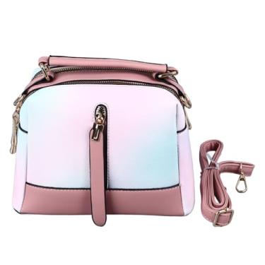 Imagem de Ymiko Bolsa de Ombro Feminina, Alça Ajustável de Grande Capacidade de Couro PU Moderno Com Vários Compartimentos, para Uso Diário Em Festas (um tamanho)