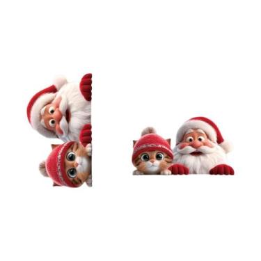 Imagem de Adesivo De Vidro Do Papai Noel Removível, Cling Estático Para Decoraçã