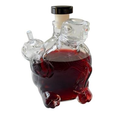 Imagem de Decantador de Álcool,Copos Engraçados Recipiente Transparente | Decantador De Vidro Para Bourbon E Licor | Para Pai Irmão Aniversário Natal Vinho Vodca Tequila Coquetel Bar Doméstico