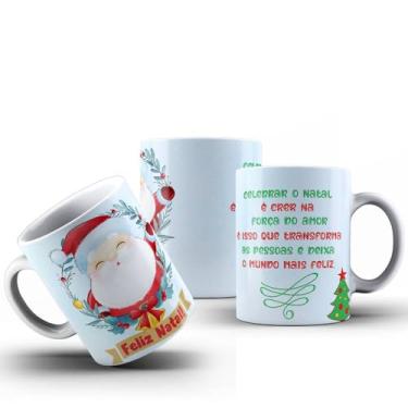 Imagem de Caneca Natal Papai Noel Diversas Estampas Porcelana 325ml (MOD04)