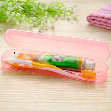 Imagem de Caixa de plástico gelatina simples armazenamento creme dental Ferramenta portátil e conveniente para viagens passeios Uso diário