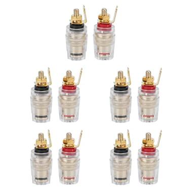 Imagem de Generic Poste de Ligação de Terminal de Alto-falante Banhado a Ouro Profissional de 10 Unidades para Conexão de Amplificador, Adequado para Plugues Banana de 4 Mm, para Amplificadores de Potência e