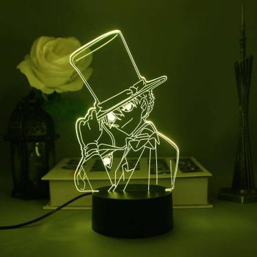 Imagem de Luz noturna LED 3D Kids Detetive Conan Phantoms Thiefs