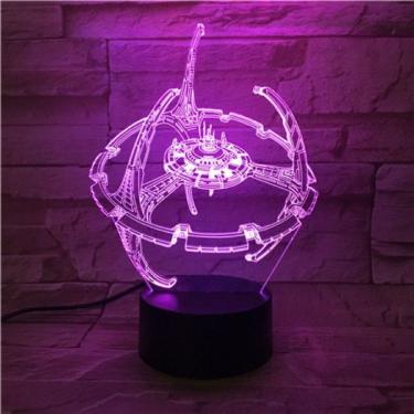 Imagem de Luz noturna LED 3D Stars Treks Deeps Spaces Nines