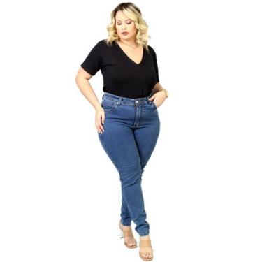 Imagem de Calça Jeans Plus Size Feminina Cintura Alta - IMPÉRIOS MODAS, 64