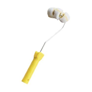 Imagem de Baoblaze Rolo de pintura para tubos, ferramenta de pintura doméstica com estrutura para tubos redondos, tubo de jardim Tubepole para lareira, com 3 Rodas