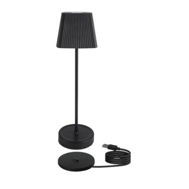 Imagem de Lâmpada de Mesa LED Portátil com Controle Regulável Infinito Recarregável Luzes Noite Ambiente Metal Simples Interruptor Criativo Brilho Ajustável Bra