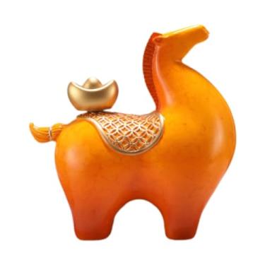 Imagem de BLWOTMOR Escultura de Cavalo, Estatueta, Ornamento Animal, Arte de Mesa, Do Zodíaco, Artesanato em Resina, Decoração Esculpida, Ideal para Casa, Escritór, 19x9x19cm