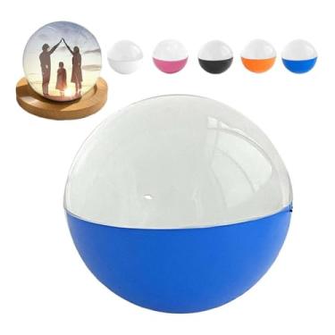 Imagem de HGTRH Bola de cristal, porta-retrato digital, wi-fi, 3d, cristal, foto, memória, esfera, memória, esfera, memória, orb, vídeo, azul, versão padrão