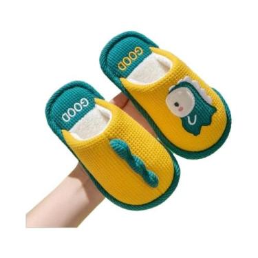 Imagem de Chinelo De Pelúcia De Dinossauro Para Crianças, Macio E Quente, Em Alg