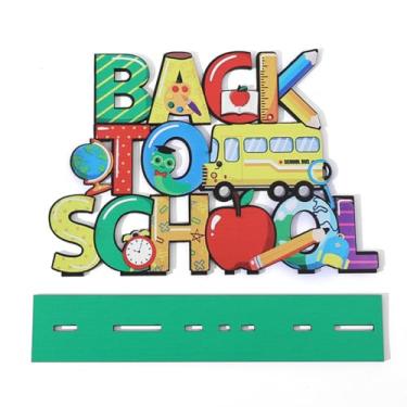 Imagem de Placa de decoração de volta às aulas, material de volta às aulas, recortes, adereços de cabine de fotos para o primeiro dia da pré-escola materiais de festa em sala de aula