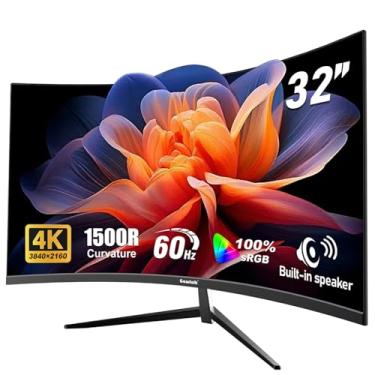 Imagem de Gawfolk Monitor de computador curvo 4K UHD de 32 polegadas, tela ultratransparente (3840 × 2160p)