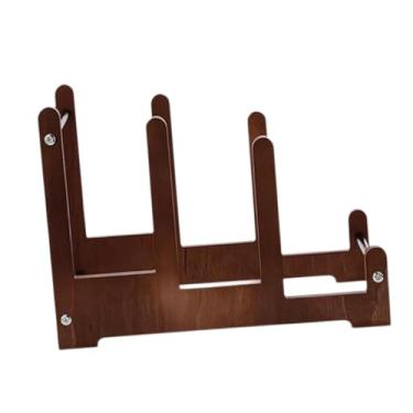 Imagem de Ｂｅｓｇａ Organizador de mesa de madeira com 3 camadas para discos de, ideal para guardar LPs, quadrinhos, documentos, CDs/DVDs e livros.
