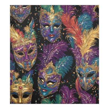 Imagem de Blueangle Máscara de carnaval de carnaval de carnaval capa magnética para lava-louças, decoração de capa frontal de lava-louças, adesivos de eletrodomésticos, adesivos de eletrodomésticos, 58 cm C x