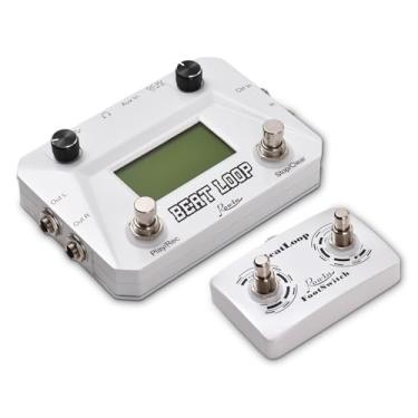 Imagem de pedal looper pedal de bateria Rowin Drum Machine Pedal Circular Gravação Guitarra Looper Pedal 40 Tambores Ritmo LCD Retroiluminação Display para Guitarra Elétrica Entrada 3,5 mm Fone de Ouvido Jack