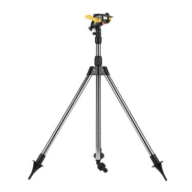 Imagem de Aspersor de Grama Aspersores Tripé para Rega Plantas no Jardim e Pátio Bico Braço Oscilante com Rotação Automática 360 Graus Irrigação Ferramenta Jardinagem Aço Inoxidável Anti-ferrugem Ajustável Padr