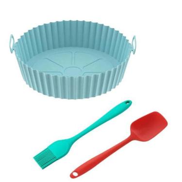 Imagem de Kit Completo Forma Espátula E Pincel De Silicone Airfryer