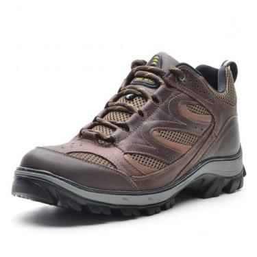 Imagem de Tênis Adventure Couro Legítimo Atron Shoes 261 - Café, 35