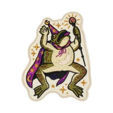 Imagem de Patch Bordado Wizard Toad Para Aplicar Com Ferro Ou Costurar Em Roupas