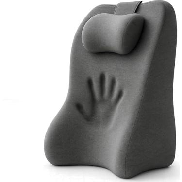 Imagem de Almofada ergonômica para sofá e cadeira, espuma macia de alto rebote com capa removível, almofada de suporte para costas e pernas sem odor para suporte de postura, alívio de dores nas costas e