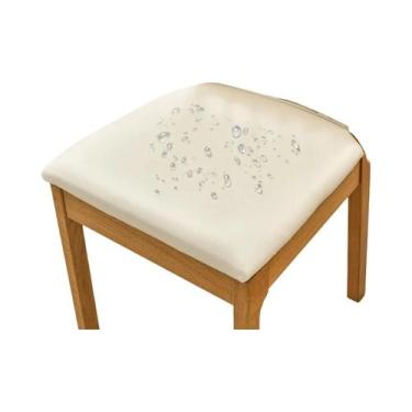 Imagem de Capa De Almofada Para Cadeira Em Couro PU Impermeável De Cor Sólida Pa