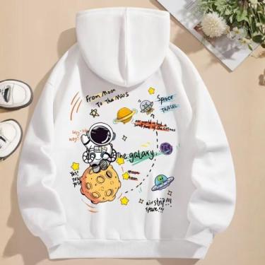 Imagem de Moletom Canguru Infantil Estampa Astronauta Galaxy 1036 Escolar Versát