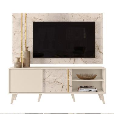 Imagem de Combo Painel De Tv 60 Polegadas + Rack Cronos - 7 Decor Calacata E Off White