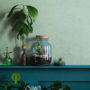 Imagem de Papel De Parede Ivy Aspecto Têxtil Verde 6804-50