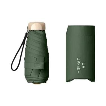 Imagem de Mini Guarda-Sol De Bolso Em Vinil, Dobrável, Proteção UV, Sombrinha Pa