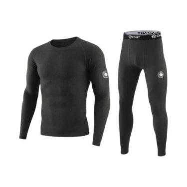 Imagem de Conjunto De Roupa Térmica Masculina Para Inverno, Calças Longas Elásti