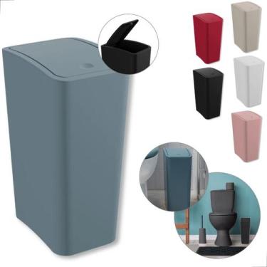 Imagem de Lixeira Cesto De Lixo Tampa Click Para Banheiro E Cozinha 8L - ASTRA, 